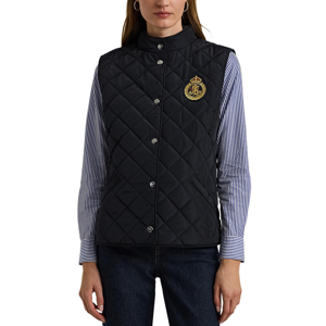 Lauren Ralph Lauren Crest-Patch Quilted Mockneck Vest